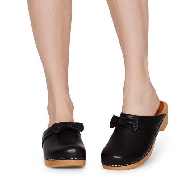 Free People Swedish Hasbeens NWT Bow Husband slip In Clog size 7.5 to 8 LOVE❤️ - Picture 3 of 16